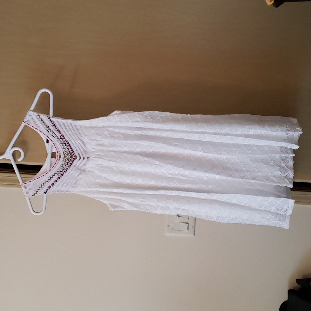 City Triangles white lace dress